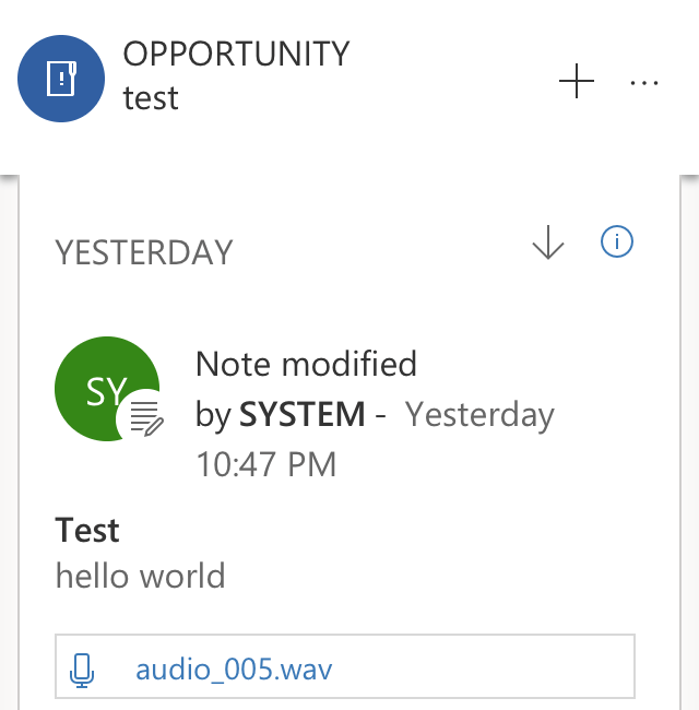 PoC – speech to text notes in Dynamics 365